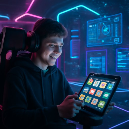 7z77 arcade icons on tablet